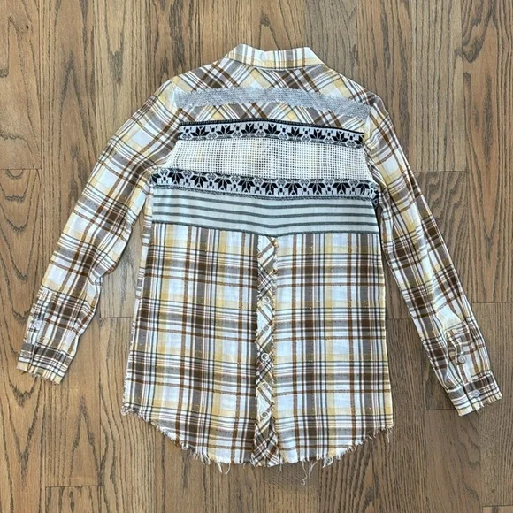 We The Free Free People Women’s The Free Park Ranger Plaid Button Up Shirt PS - Picture 9 of 13